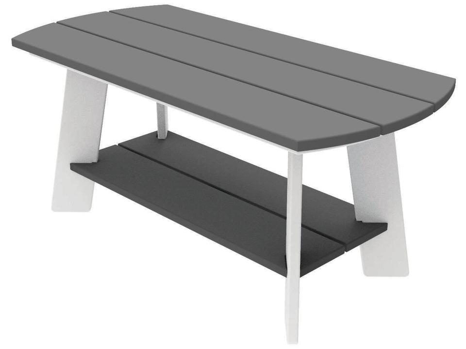 Classic Adirondack Recycled Plastic Rectangular Outdoor Coffee Table