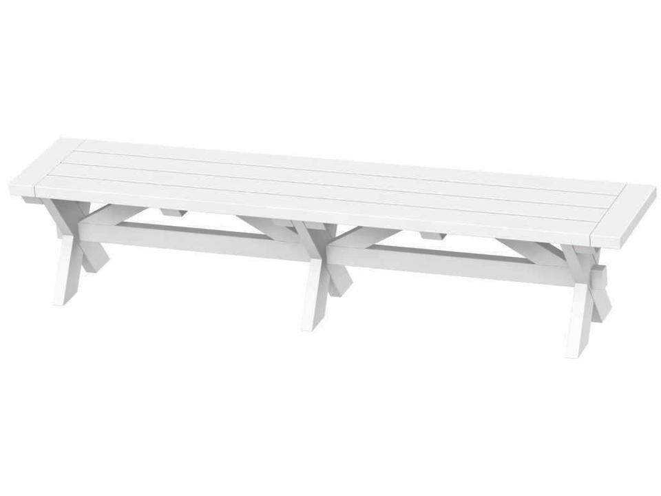 Sonoma 76 Inch Outdoor Dining Bench in Recycled HDPE with Hidden Fasteners