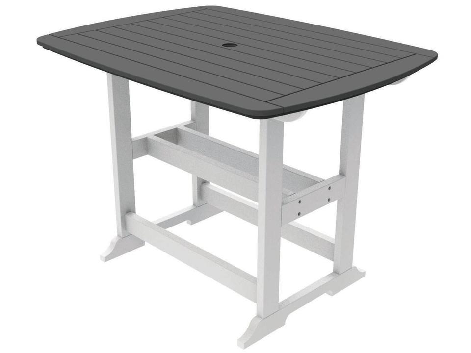 Portsmouth Rectangle Bar Height Outdoor Dining Table in EnviroWood