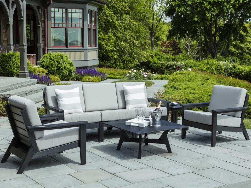 Dex Recycled Plastic Cushion Outdoor Patio Lounge Set