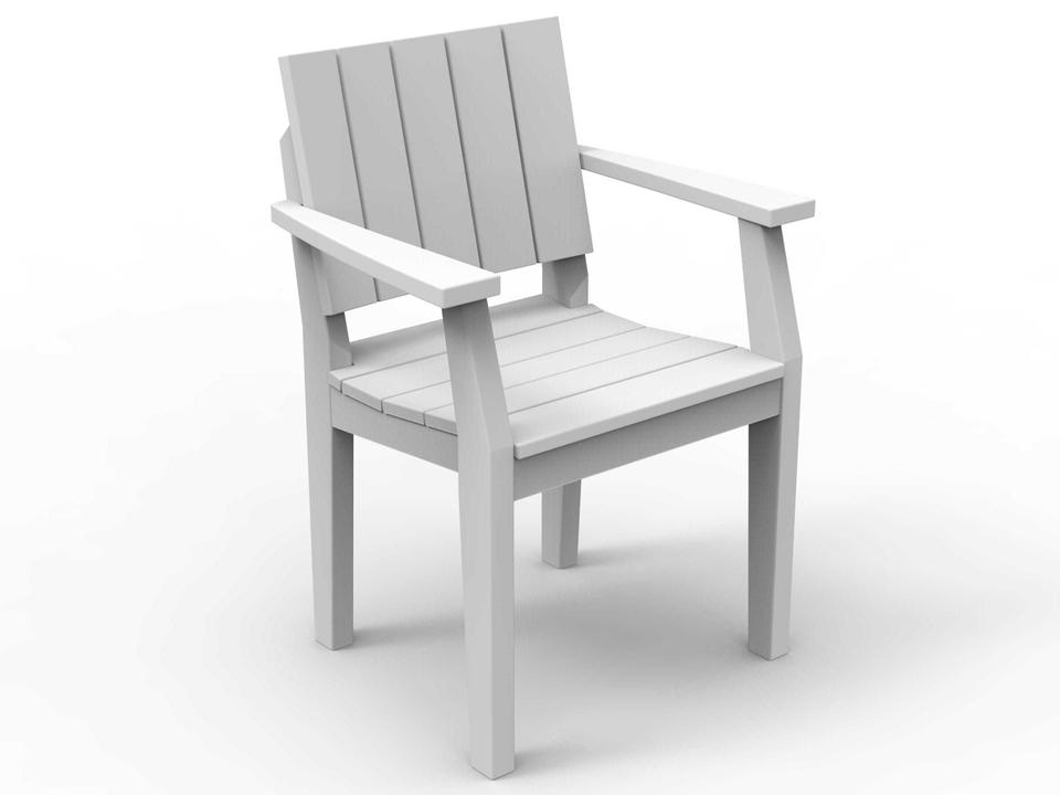 Mad Recycled Plastic Patio Dining Arm Chair