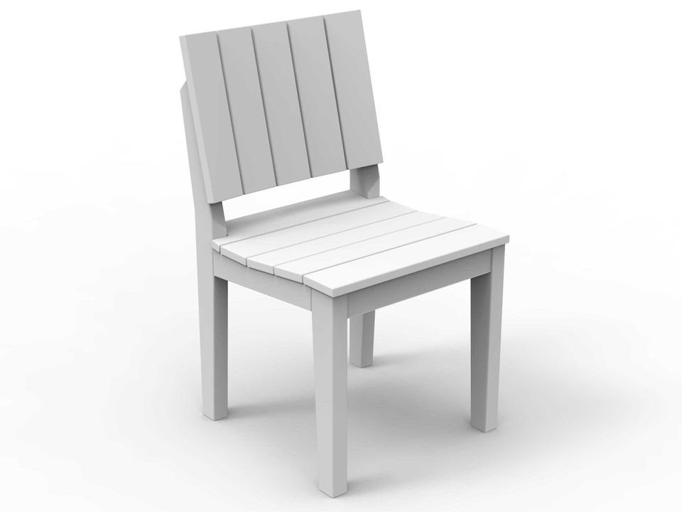 Mad Recycled Plastic Outdoor Patio Dining Side Chair