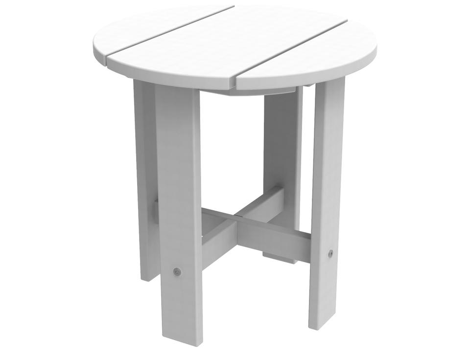 Coastline Monterey Round Side Table in White