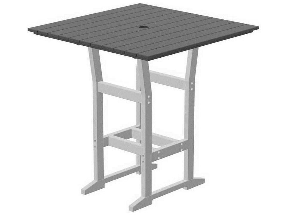 Coastline Cafe 40-Inch Square Bar Table in EnviroWood Polymer