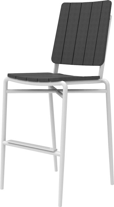 HIP Stackable Outdoor Bar Side Chair in EnviroWood and Powder-Coated Aluminum