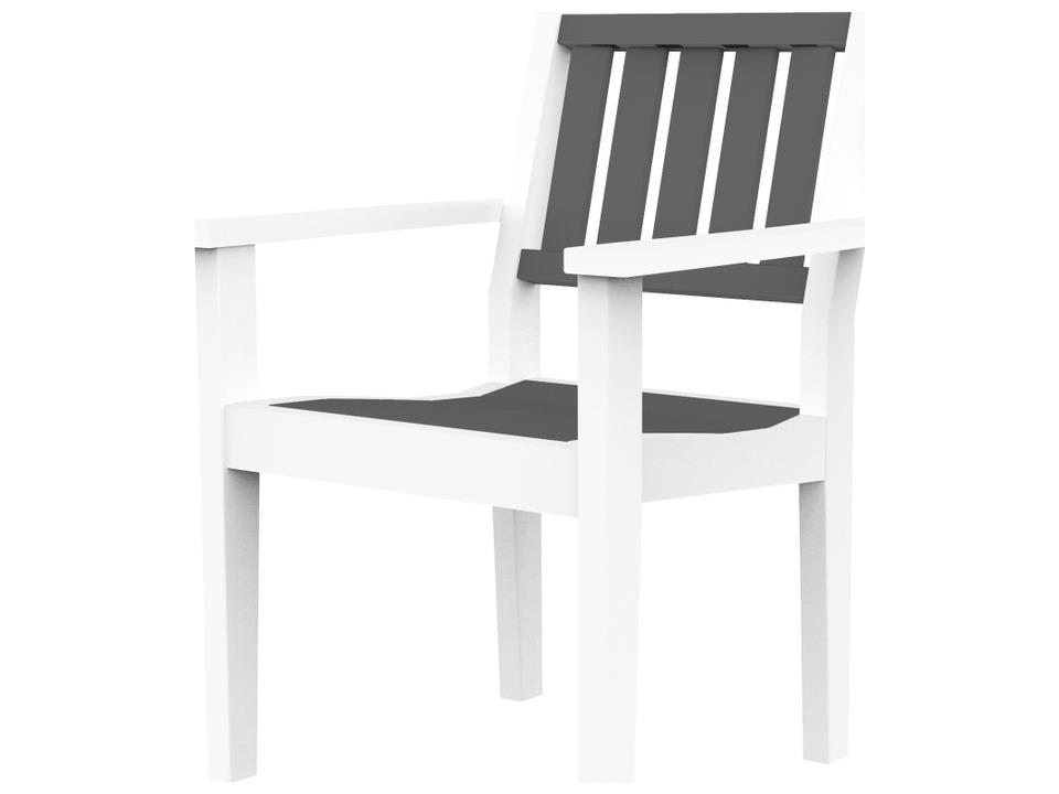 Greenwich Recycled Plastic Slatted Back Patio Dining Arm Chair