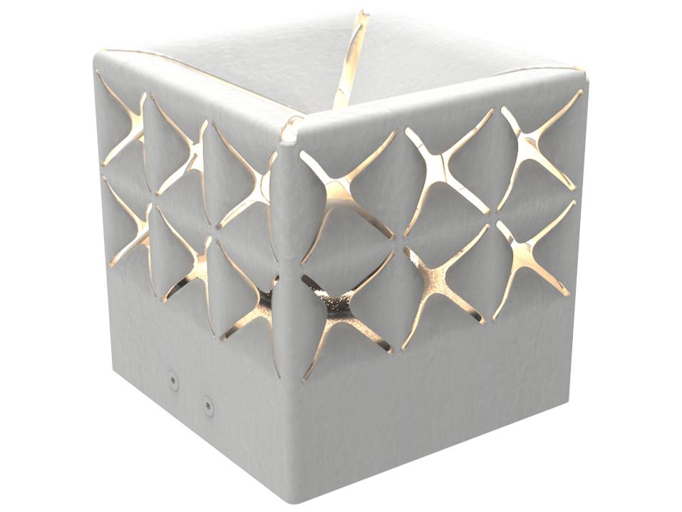 La Lampe Pose Mini Solar Powered Table Lamp in Powder Coated Aluminum and Batyline