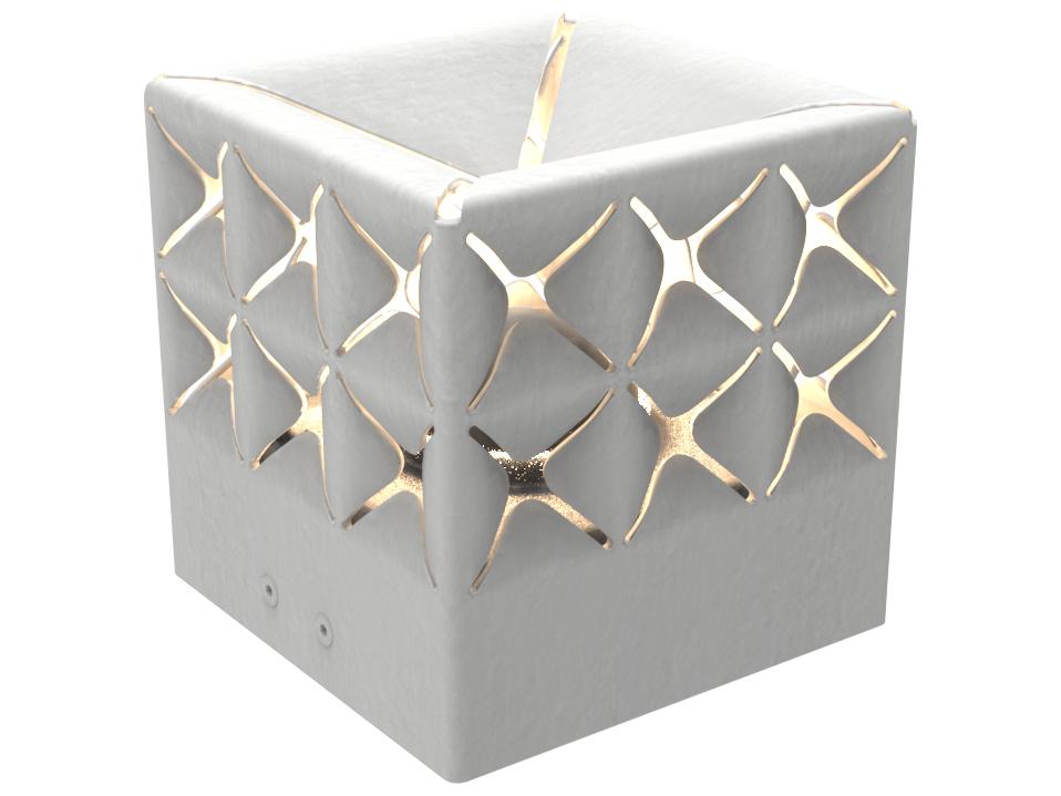 La Lampe Popup Portable Lamp in Lacquered Aluminum with Solar and USB Charging