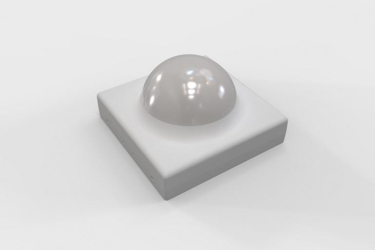 La Lampe Parc Pacha Portable Solar Lamp in Charcoal with Aluminum Body and Batyline Shade