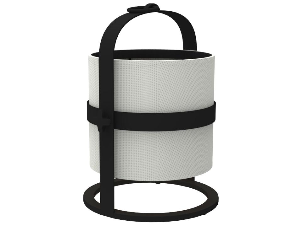 La Lampe Petite Aluminum Solar Lamp in Aluminum with Rotating Shade