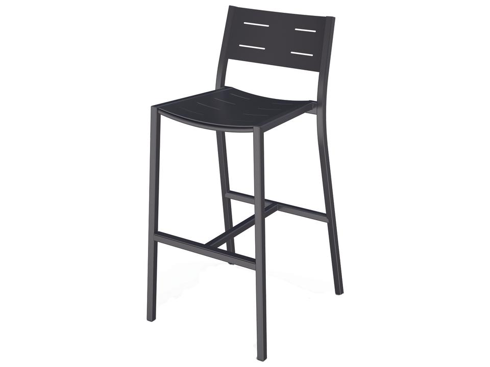 Via Aluminum Impression Patio Bar Stool