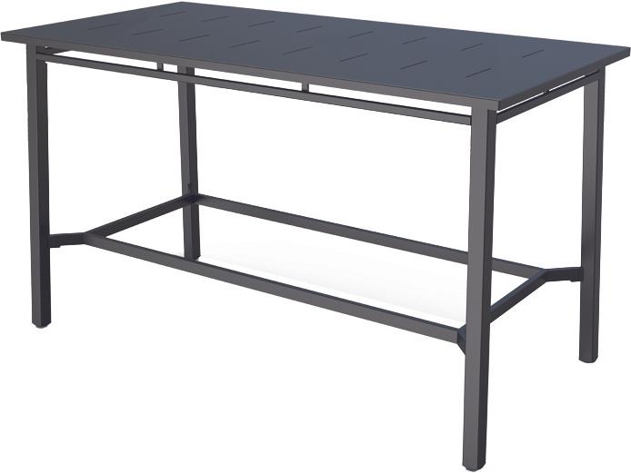 Impression Rectangular Outdoor Bar Table in Powder Coated Aluminum