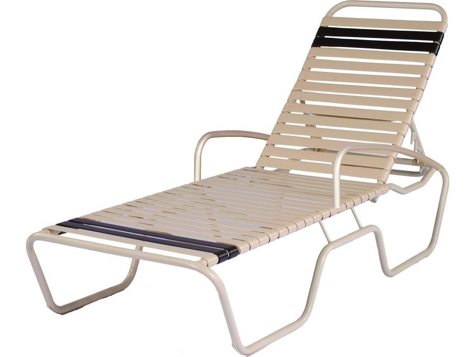 Sanibel Strap Aluminum Sling Chaise Lounge