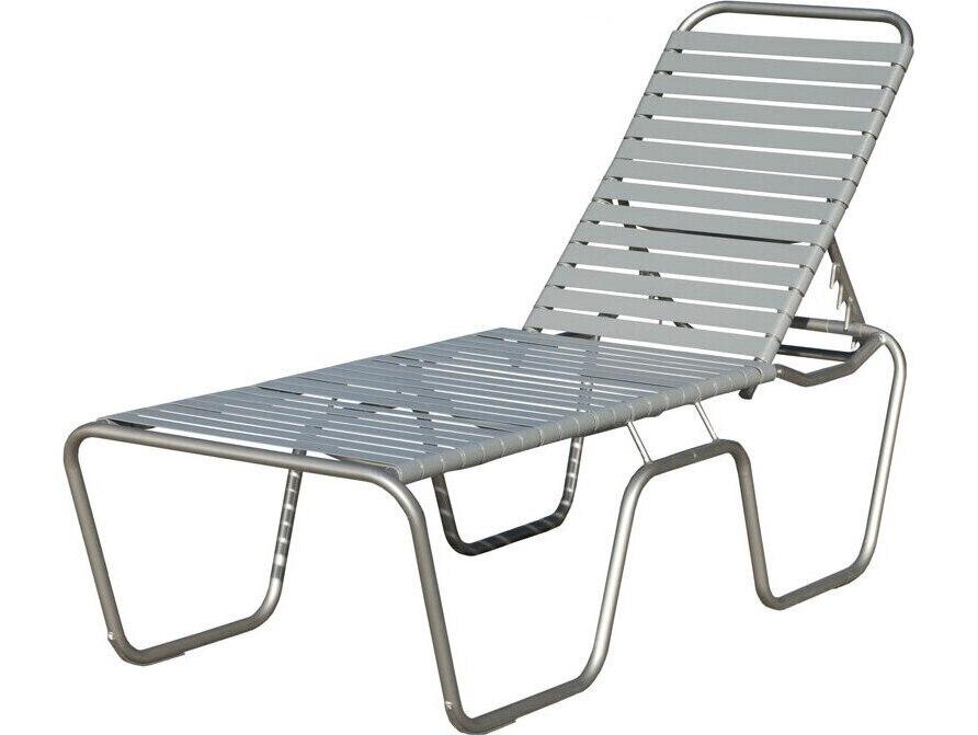 Sanibel Strap Aluminum Sling Chaise Lounge