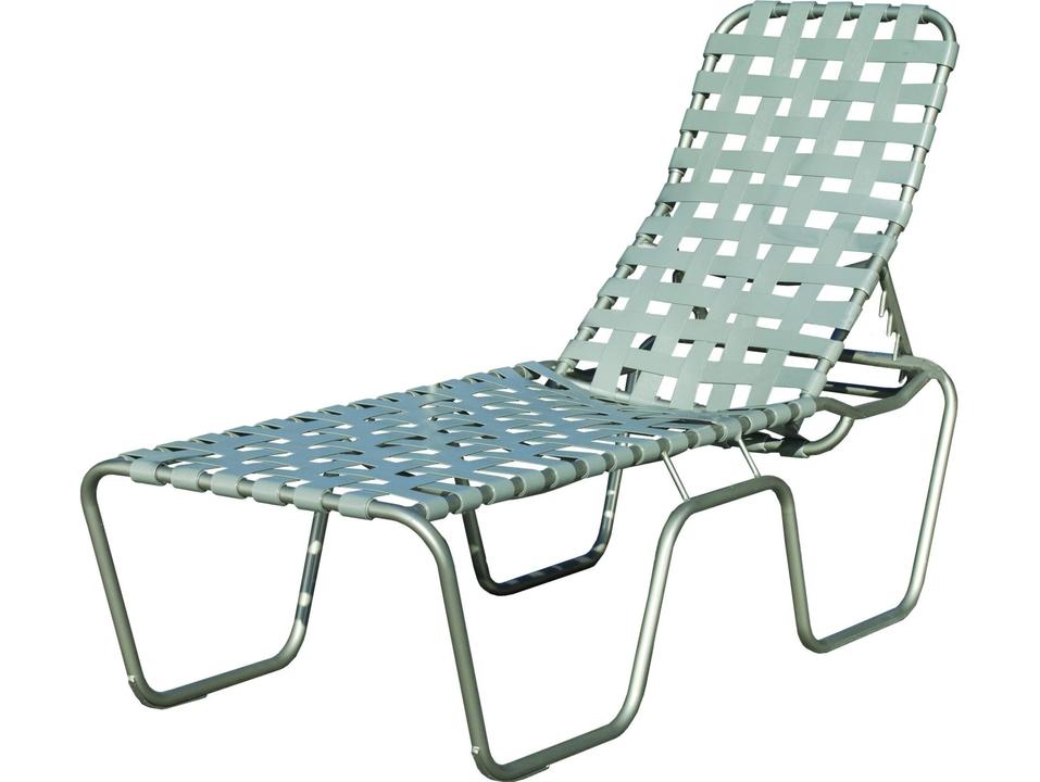 Sanibel Cross Strap Aluminum Chaise Lounge