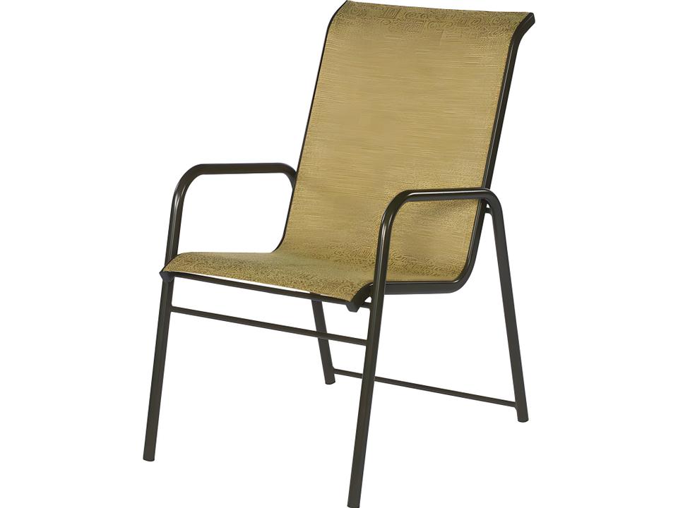 Sanibel Sling Aluminum Stackable Dining Arm Chair
