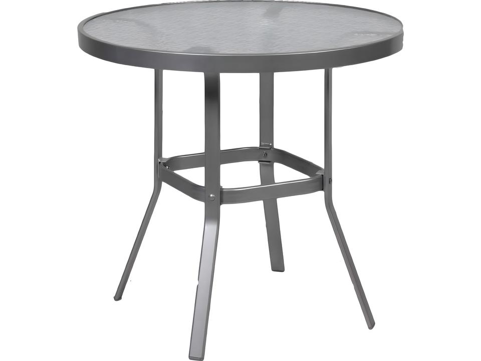 Cast Aluminum 36-Inch Round Glass Top Counter Table