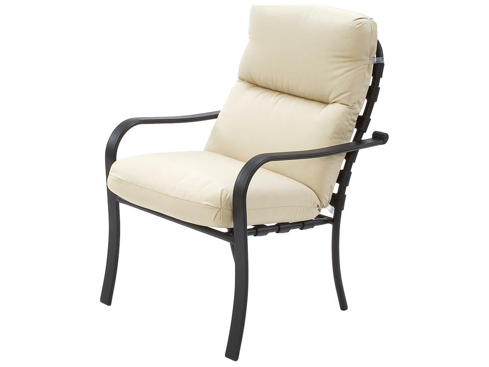 Rosetta Cushion Aluminum Dining Arm Chair