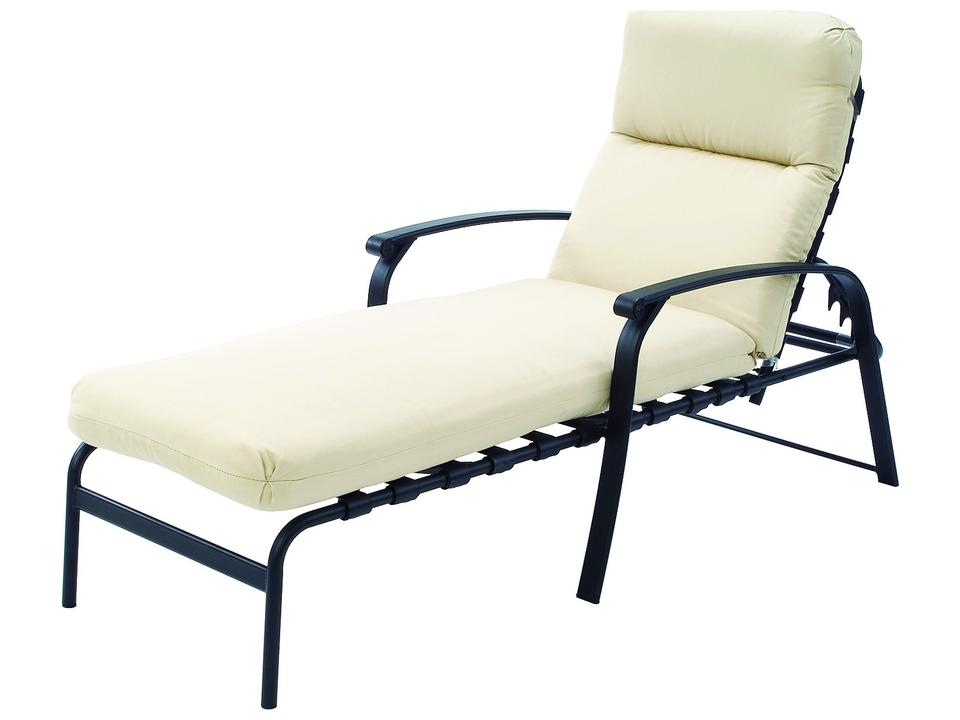 Rosetta Cushion Tubular Aluminum Chaise Lounge