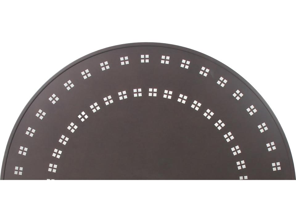 Patterned Aluminum 60-Inch Round Dining Table with Umbrella Hole