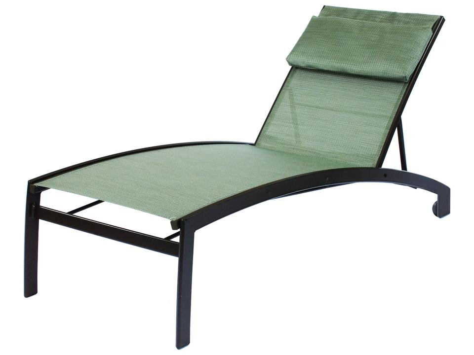 Vision Sling Aluminum Outdoor Chaise with Wheels