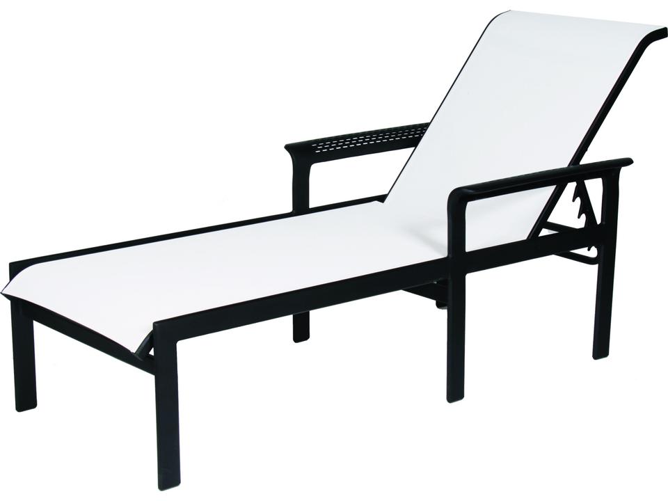 South Beach Sling Cast Aluminum Adjustable Chaise Lounge
