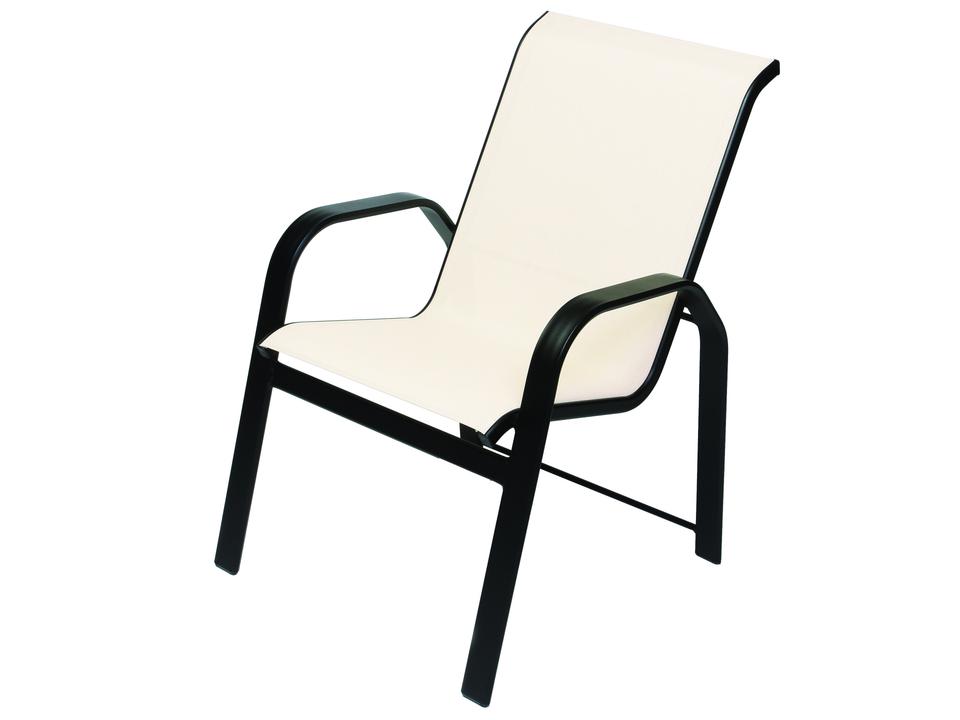 Maya Sling Stackable Dining Arm Chair Bond