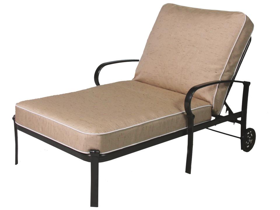 Madison Aluminum Chaise and a Half Lounge Chair with Wheels