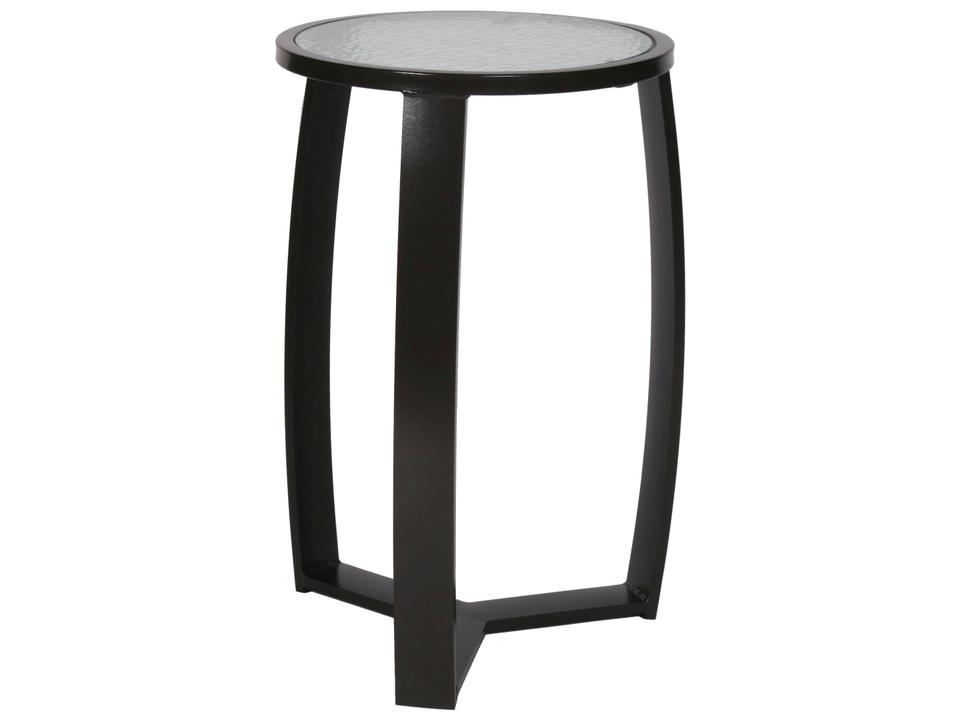 Pinnacle Round Aluminum Glass End Table