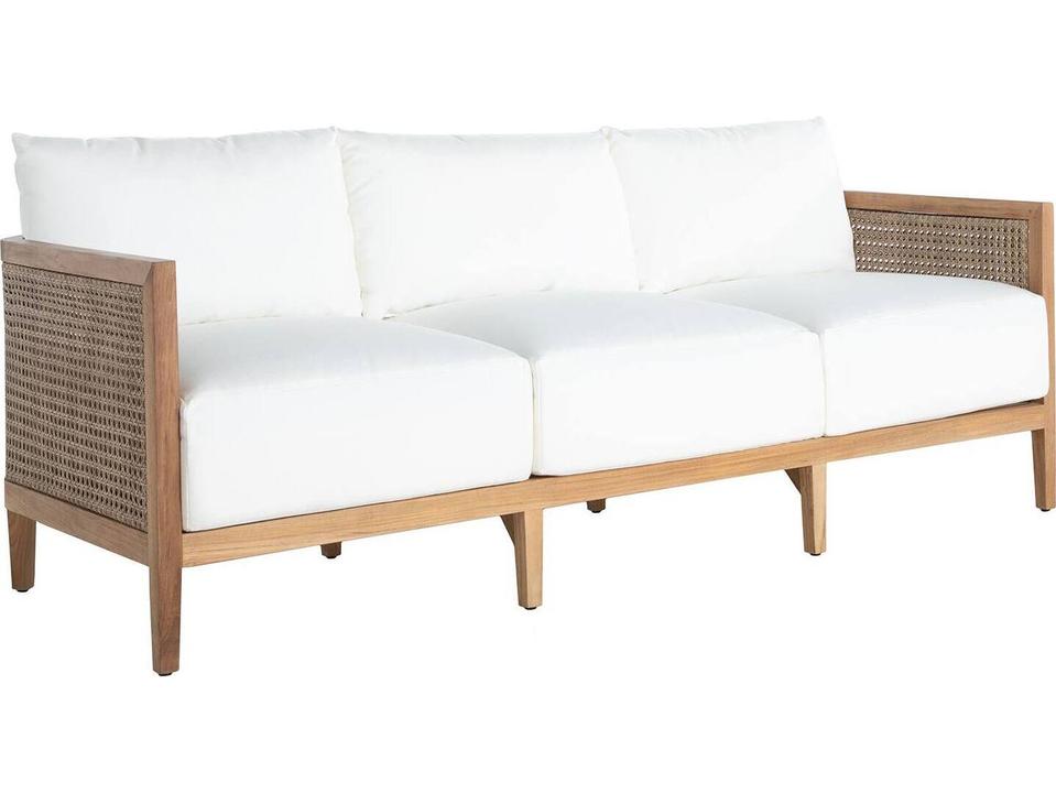 Playa Teak Natural Patio Sofa with Cushion