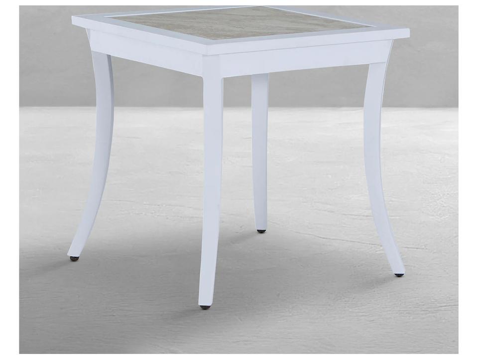 Bermuda Aluminum and Porcelain Square End Table