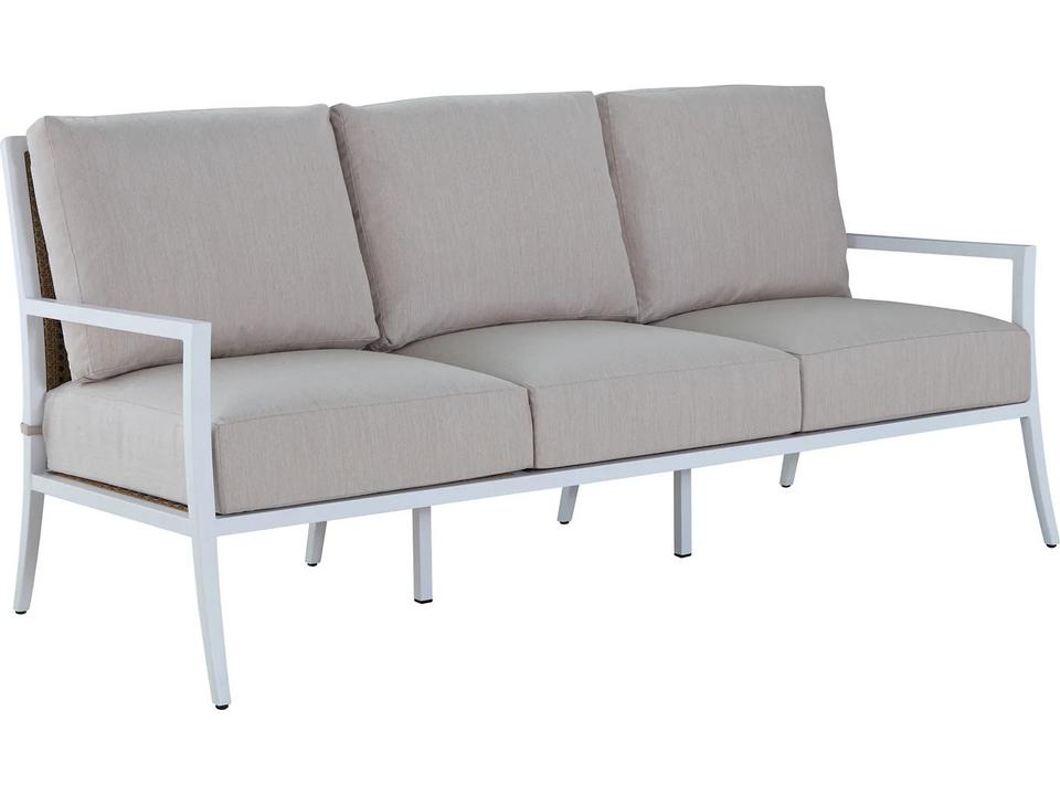 Bermuda Wrought Aluminum N-Dura Wicker 3-Seat Sofa