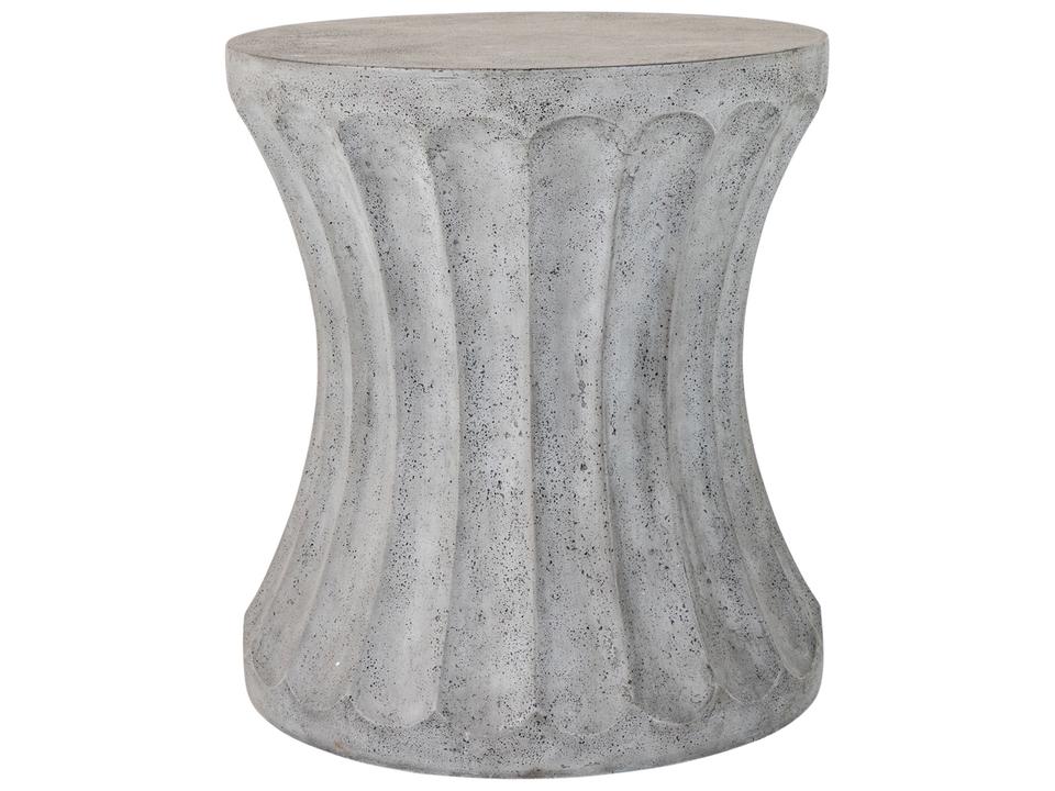 Gannet Round Cast Stone End Table
