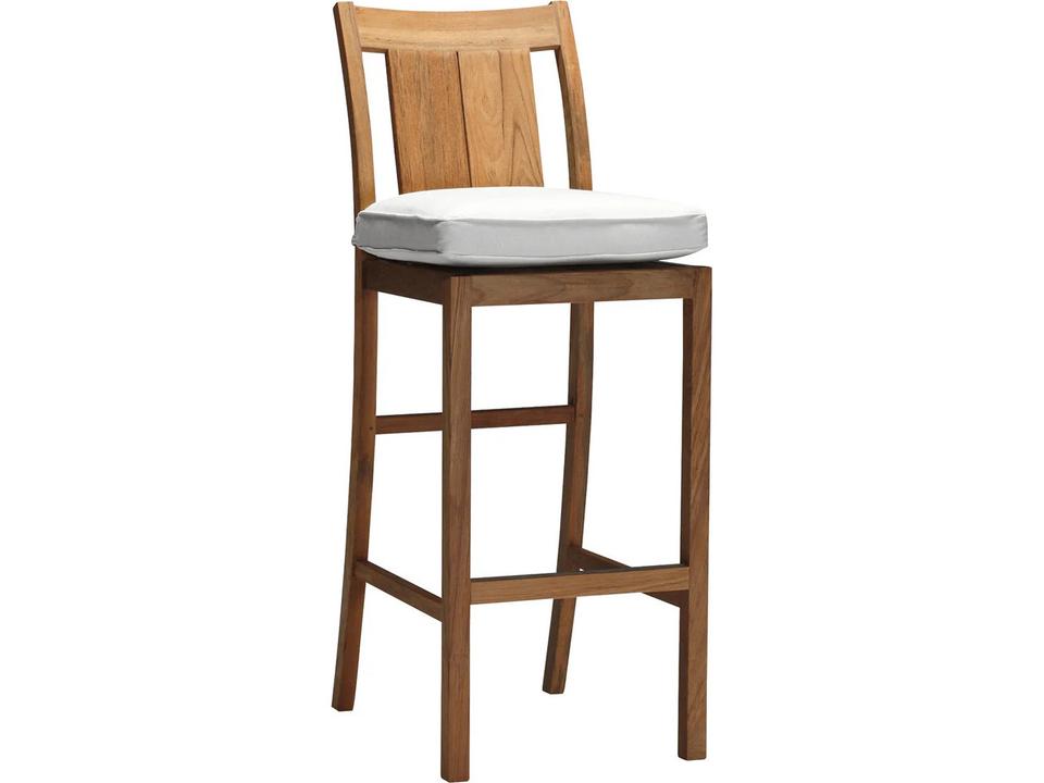 Croquet Teak Outdoor Bar Stool