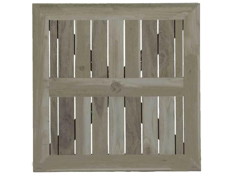 Club Teak 36 Inch Square Table Top with Umbrella Hole