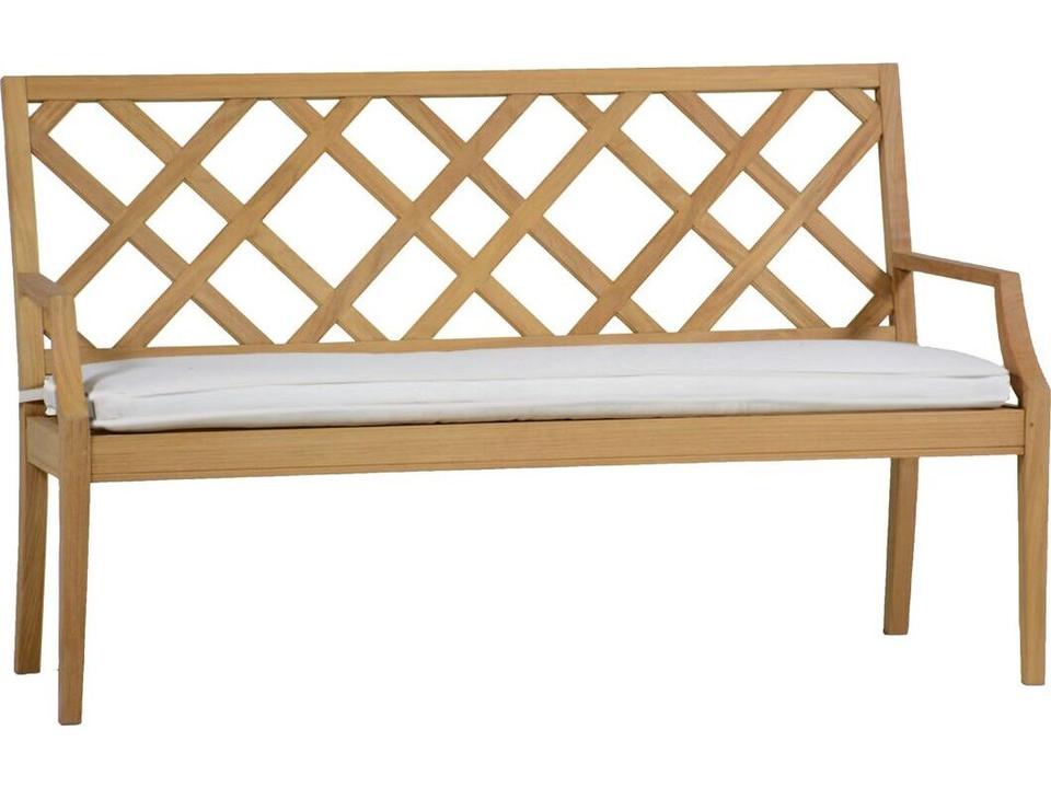 Haley Teak Outdoor Latticework Bench