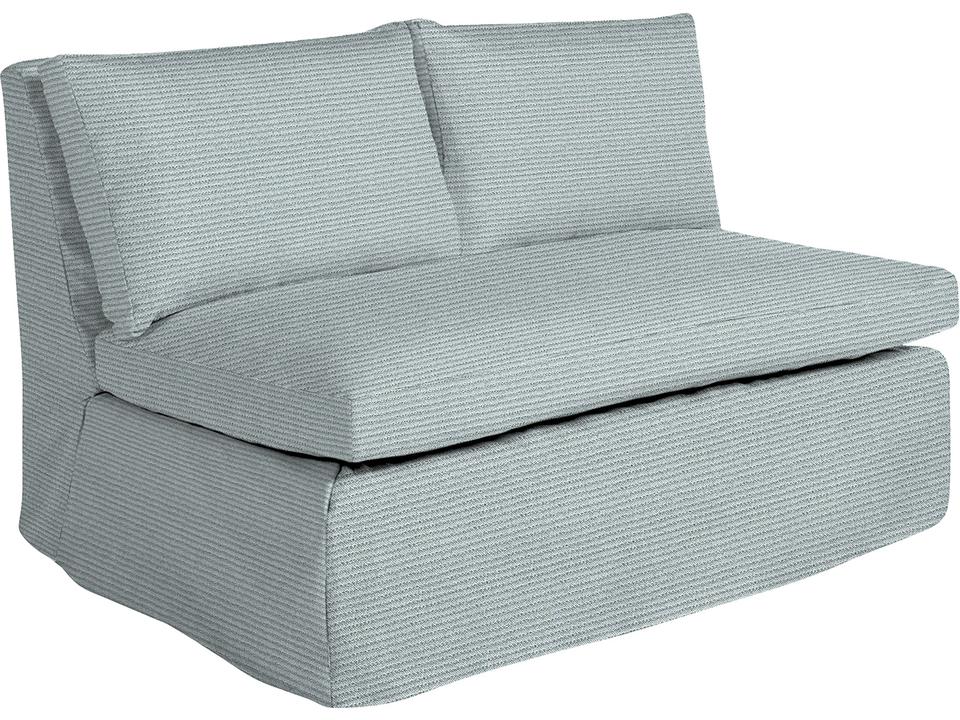 Nora Outdoor Armless Loveseat in Washboard Linen
