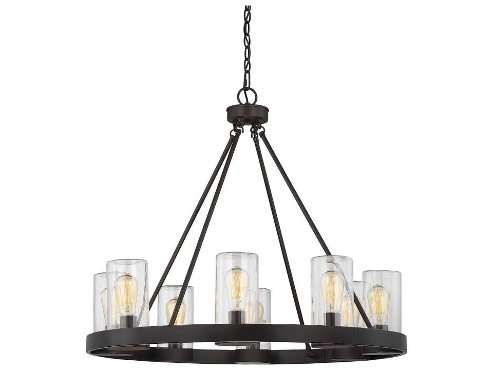 8-Light Inman Outdoor Chandelier in English Bronze