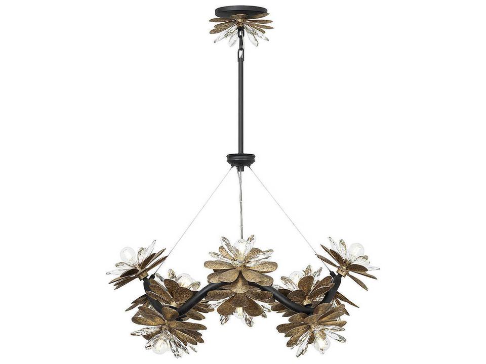 16-Light Giselle Chandelier in Delphine with Crystal Petals