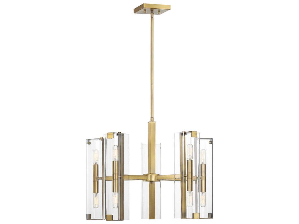 10-Light Winfield Chandelier in Warm Brass