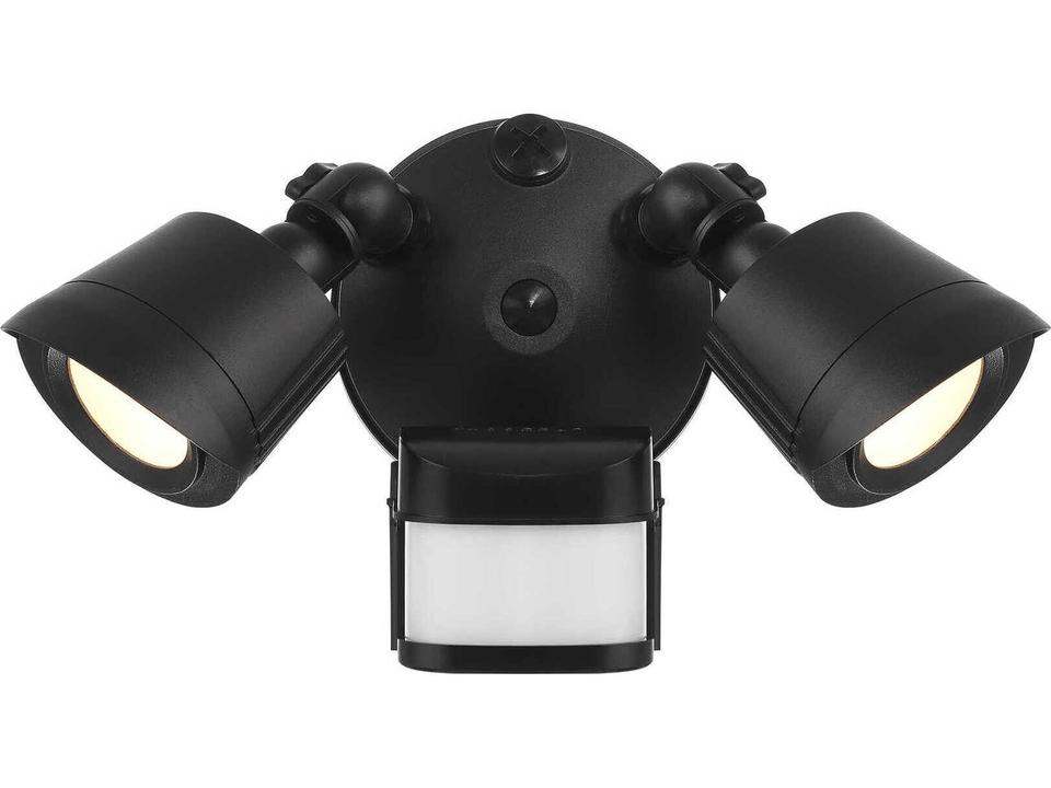 Stella 2-Light Motion Sensored Double Flood Light in Black