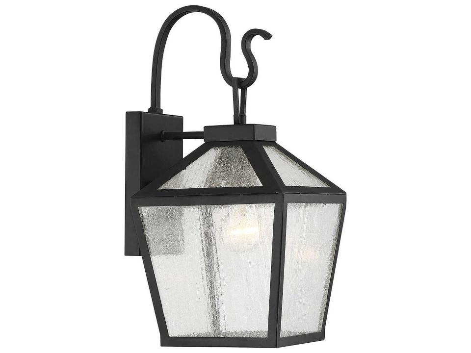 Woodstock 1-Light Outdoor Wall Lantern in Matte Black