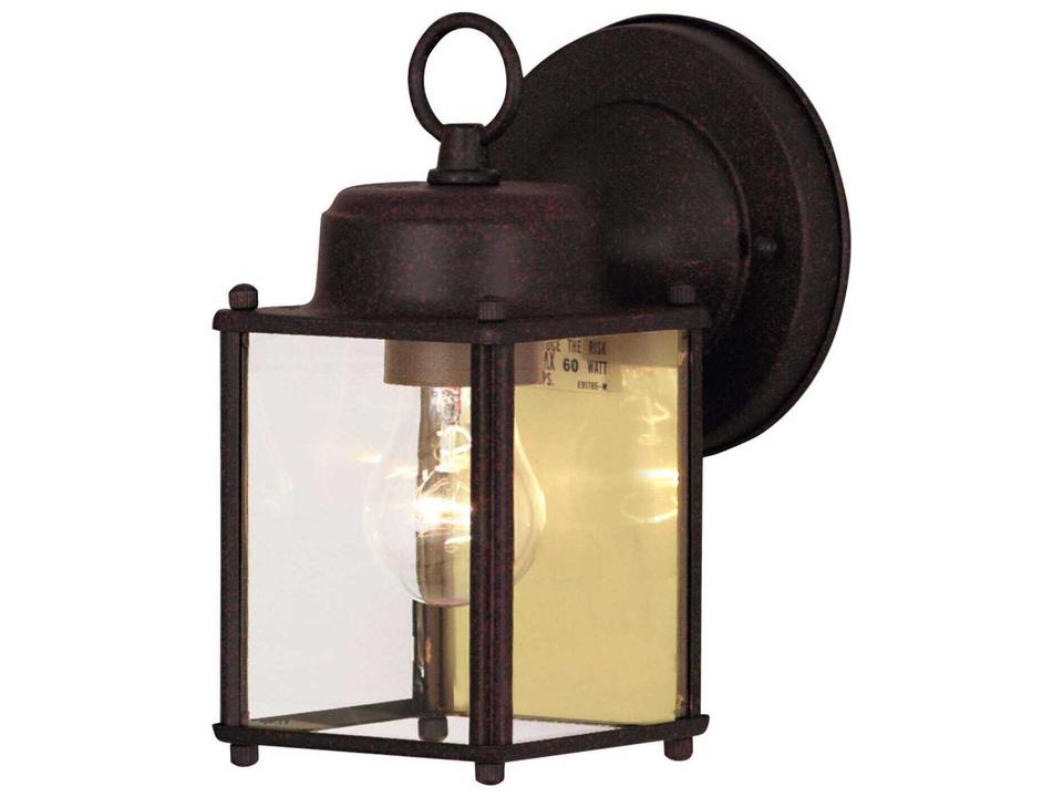 Exterior Collections 1-Light Outdoor Wall Lantern in Rust