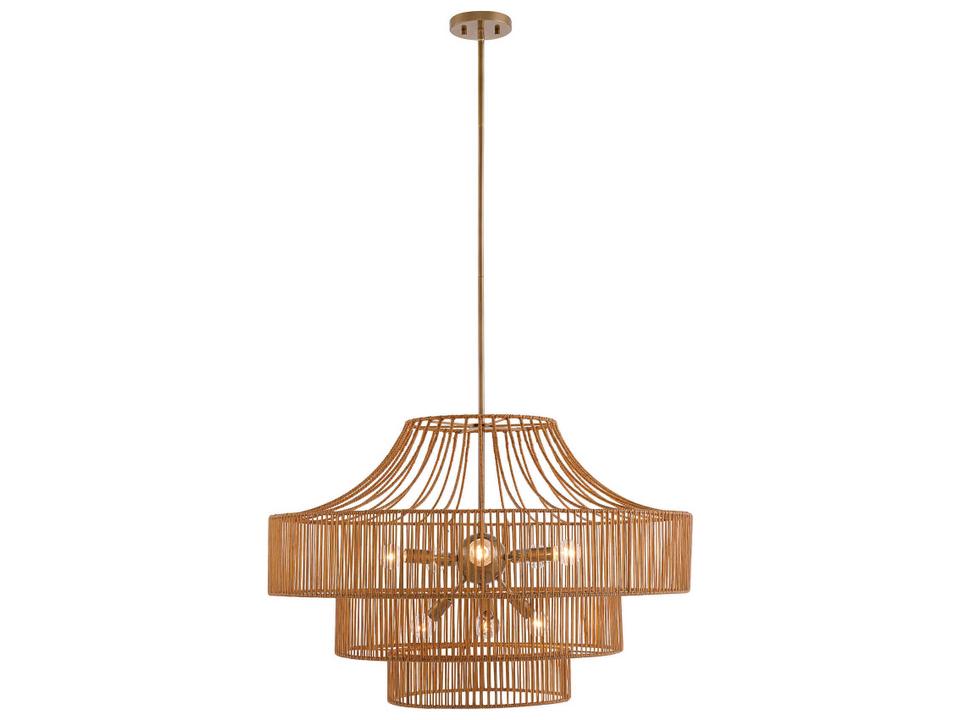 Medlock 8-Light Outdoor Chandelier in Burnished Brass