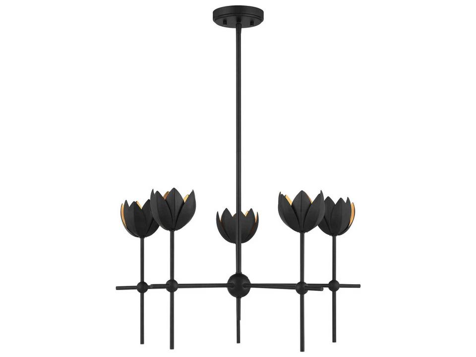 Meridian 5-Light Chandelier in Matte Black
