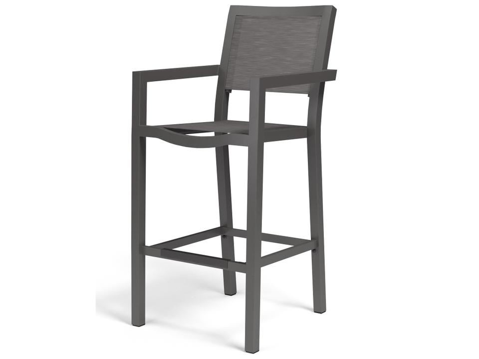 Vegas Outdoor Sling Bar Stool in Matte Graphite