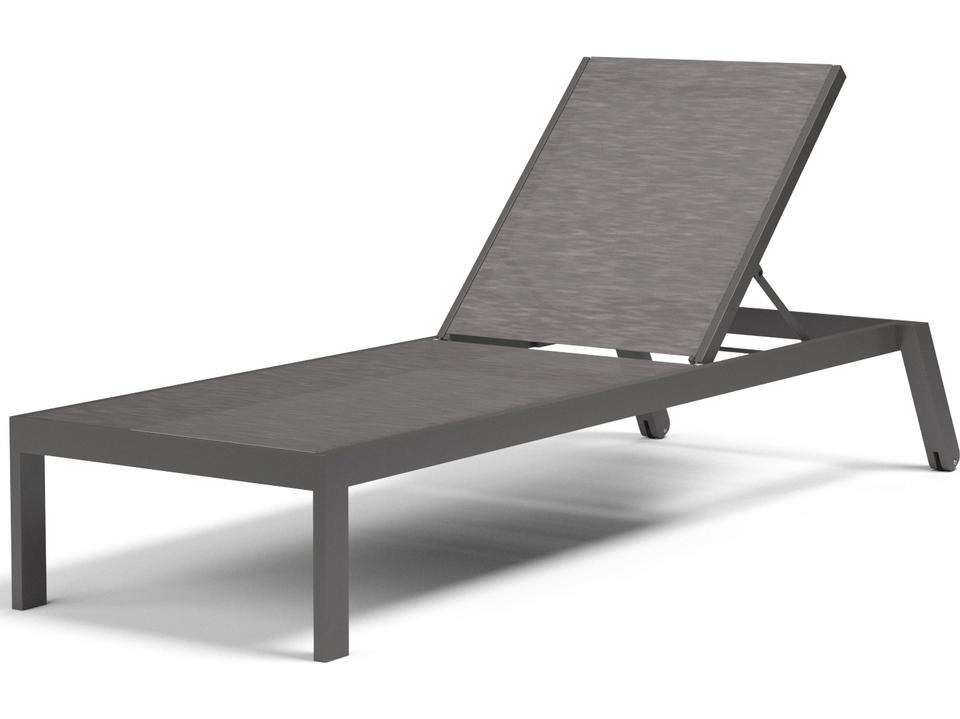 Vegas Outdoor Adjustable Chaise Lounge in Graphite