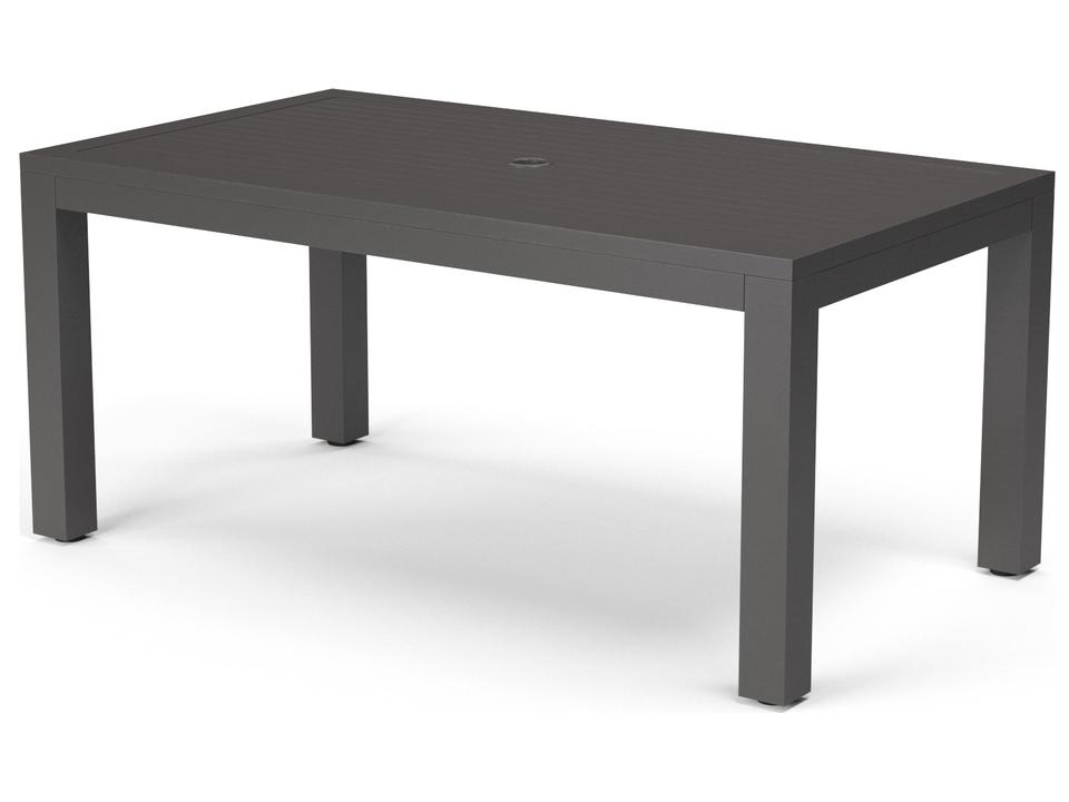 Vegas 64-Inch Rectangle Outdoor Dining Table in Graphite Finish