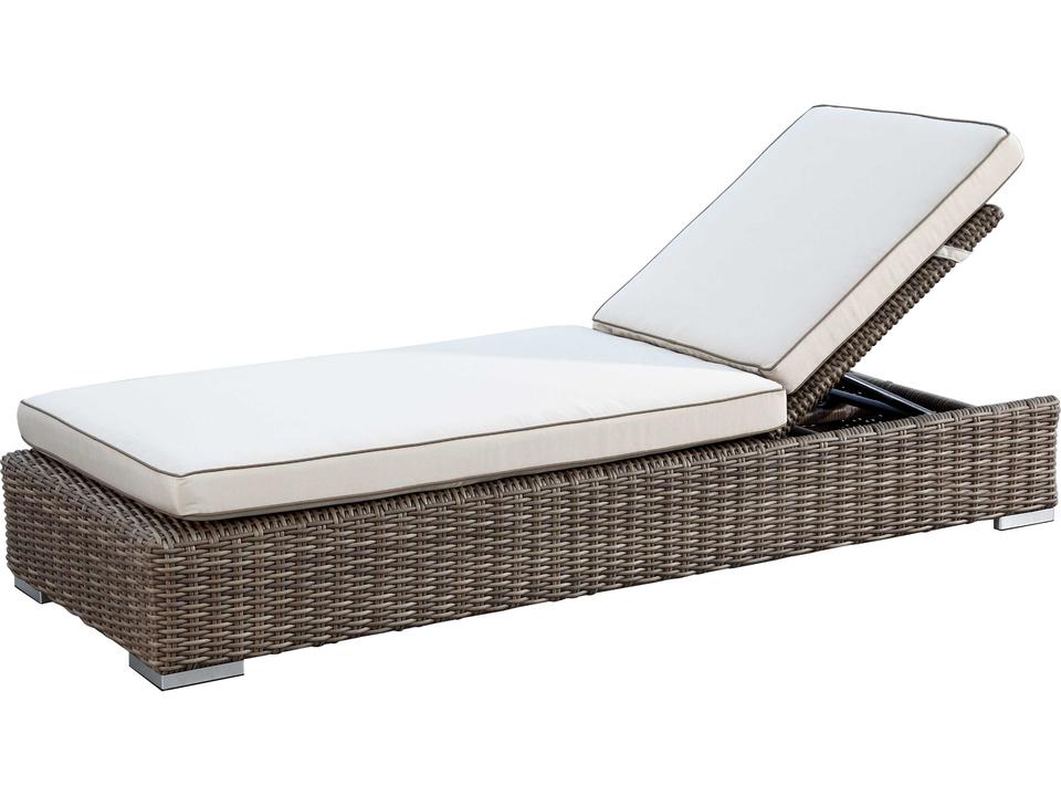 Coronado Adjustable Wicker Chaise Lounge with Sunbrella Cushions