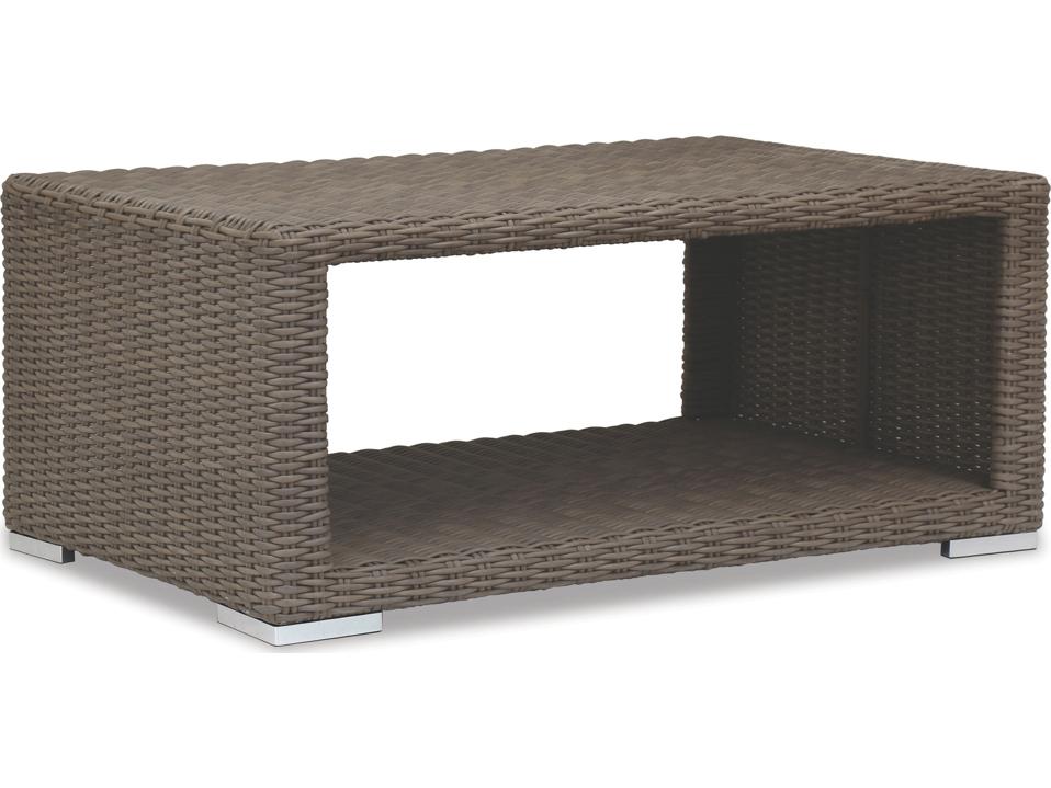 Coronado Rectangular Coffee Table in Driftwood Wicker